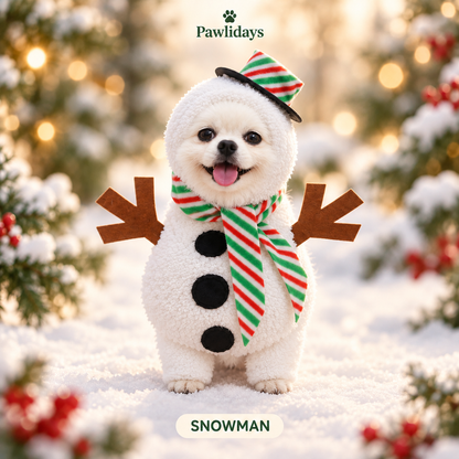 Christmas Snowman Pet Costume