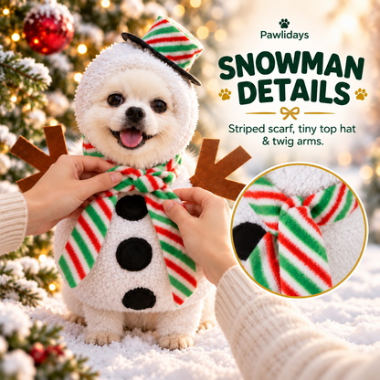 Christmas Snowman Pet Costume