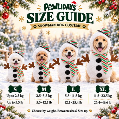 Christmas Snowman Pet Costume
